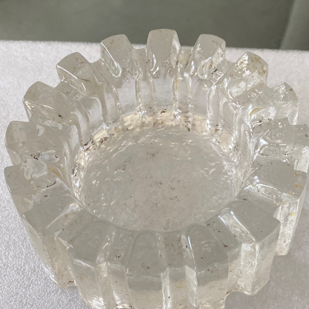 Sweden crystal ashtray vintage sold